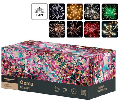 Батарея салютов "Gems" MC200-70  70 залпов *2"