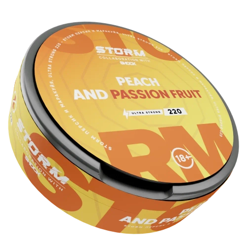 STORM BY ШОК PEACH AND PASSION FRUIT (220 МГ) - ПЕРСИК И МАРАКУЙЯ