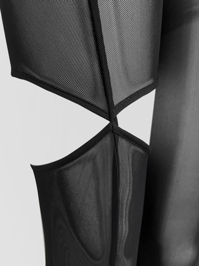 Лосины Aimedi 02 однотонные в сеточку со штрипками