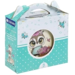 Набор посуды из керамики 3 предмета «Цветочная сова» (тарелка 17.5см, салатник 15см, кружка 230мл), Daniks, C640