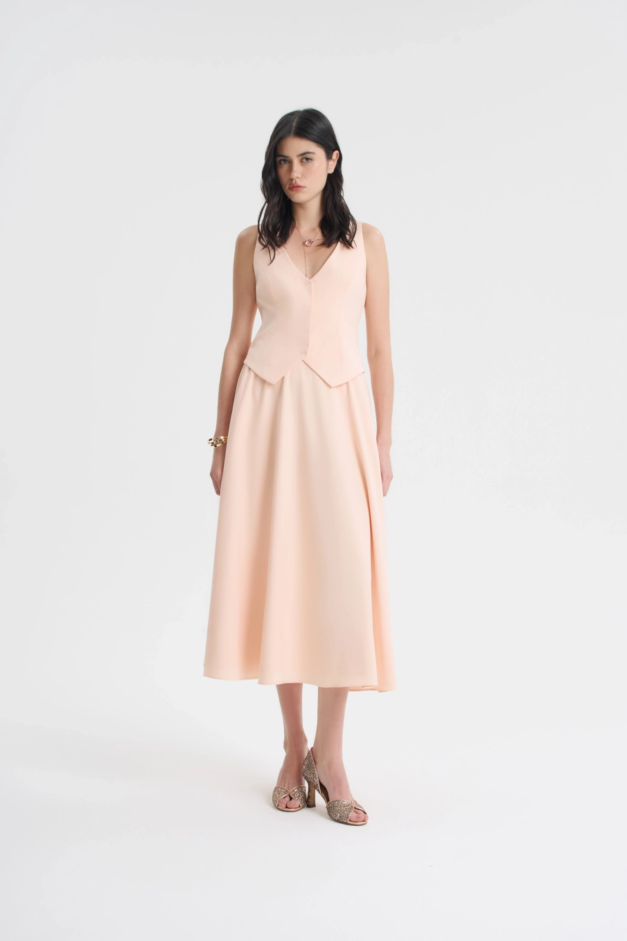 Юбка миди расклешенная