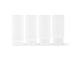 Стаканы Ferm Living Ripple Long Drink Froasted, Set of 4, Clear