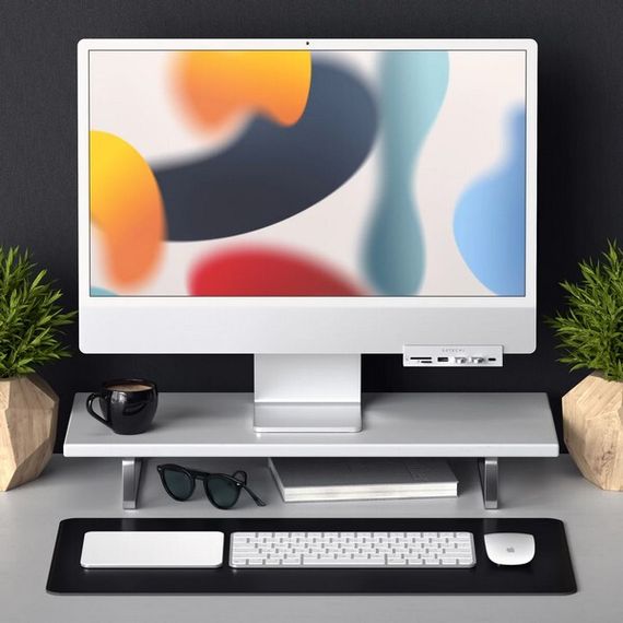 USB-хаб Satechi Aluminum USB-C Clamp Hub для 24&quot; iMac (ST-UCICHB) Blue