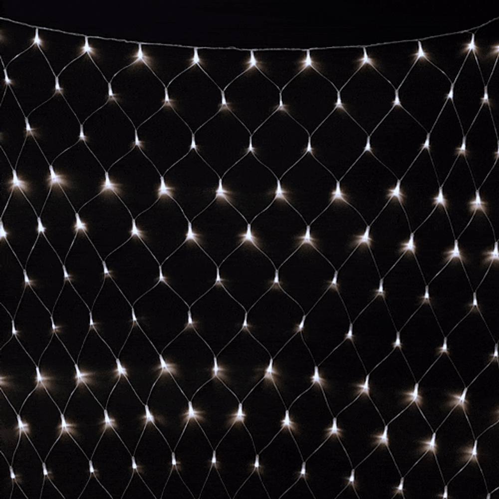 Светодиодная сетка с контроллером 2*3 м., 384 холодных белых LED ламп, прозрачный ПВХ, LTC (NTL384C-10-2W)