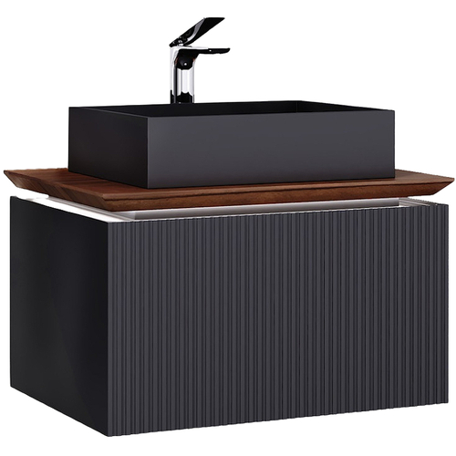 Тумба с раковиной Jorno Strong 80 см Str.01.80/P/A серая