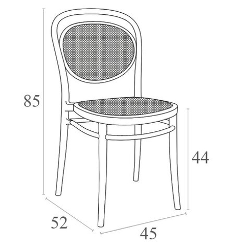 Стул пластиковый Siesta Contract Marcel, бежевый