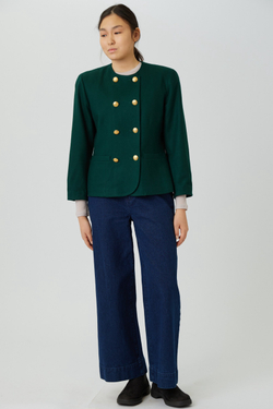 Винтажный изумрудный жакет 