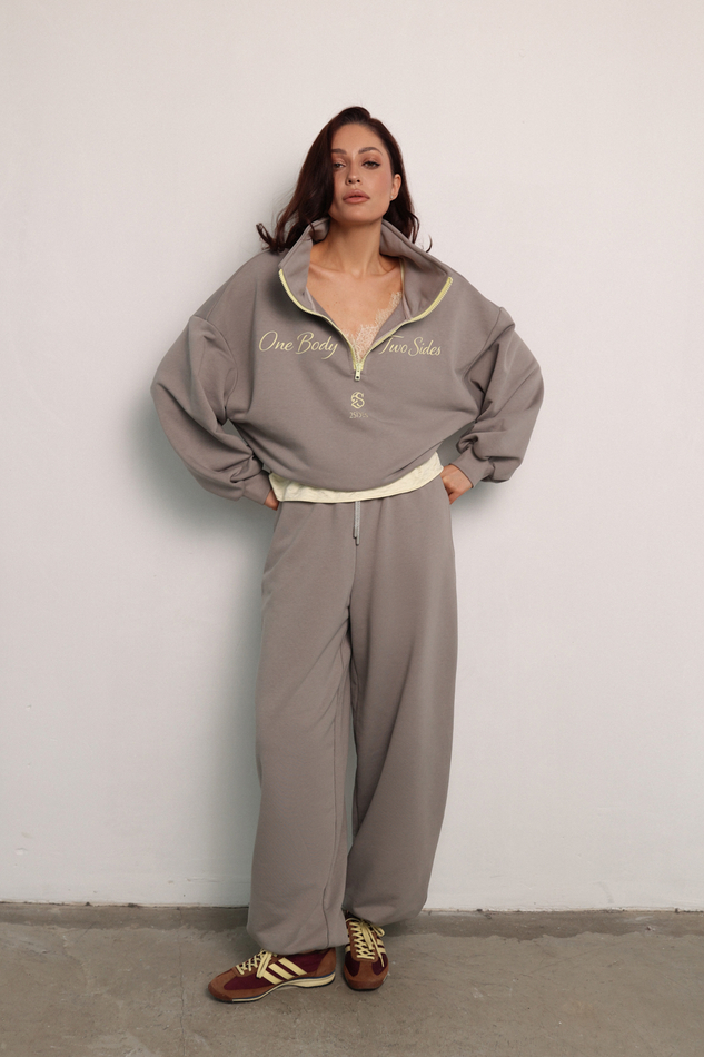 Брюки спорт серые