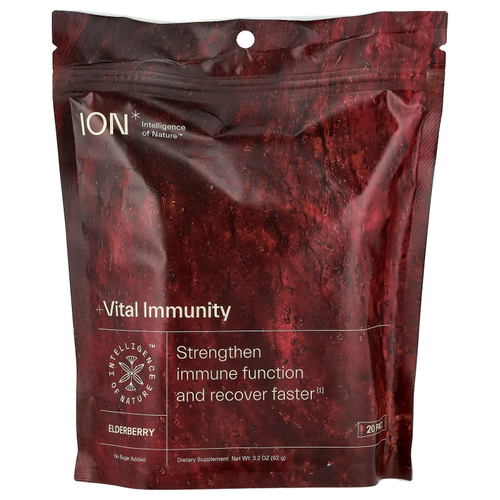 ION Intelligence of Nature, Vital Immunity, бузина, 20 пакетиков, 92 г (3,2 унции)