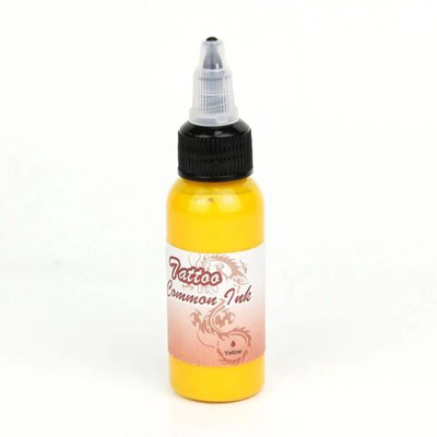 Краска для аэротату водостойкая желтая , 100 мл