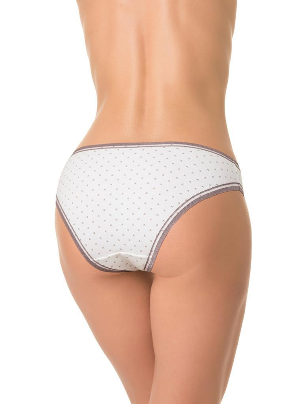 Трусы со средней линией талии (Размер: L) (Цвет: молочный)