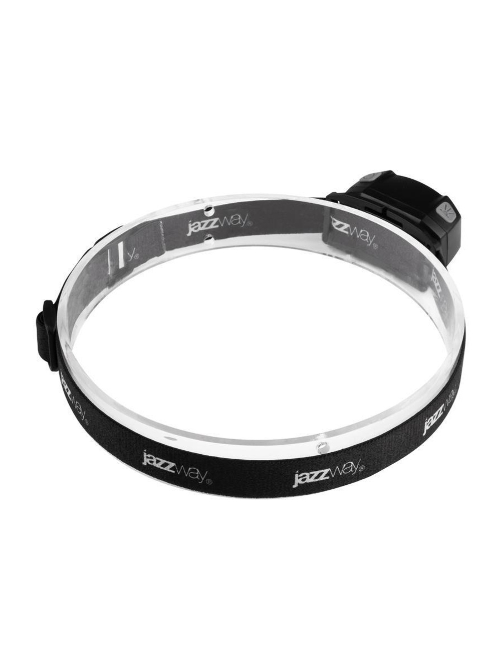Фонарь аккумуляторный налобный AccuH3-L5W-bk LED 5Вт + 2хRED SMD IP54 5 режимов: 100проц. 180лм 3.5ч/50проц. 110лм 5.5ч/30проц. 65лм 15ч/красн. 28ч/мигающ. красн. 12ч аккум. управл. жестами черн. JazzWay 5036703