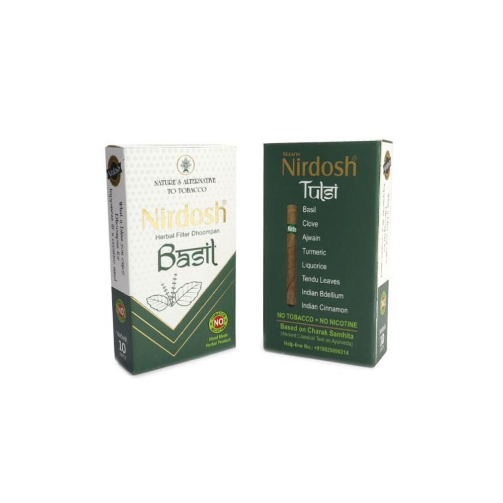 Сигареты с фильтром без никотина и табака Нирдош с базиликом Nirdosh 10шт