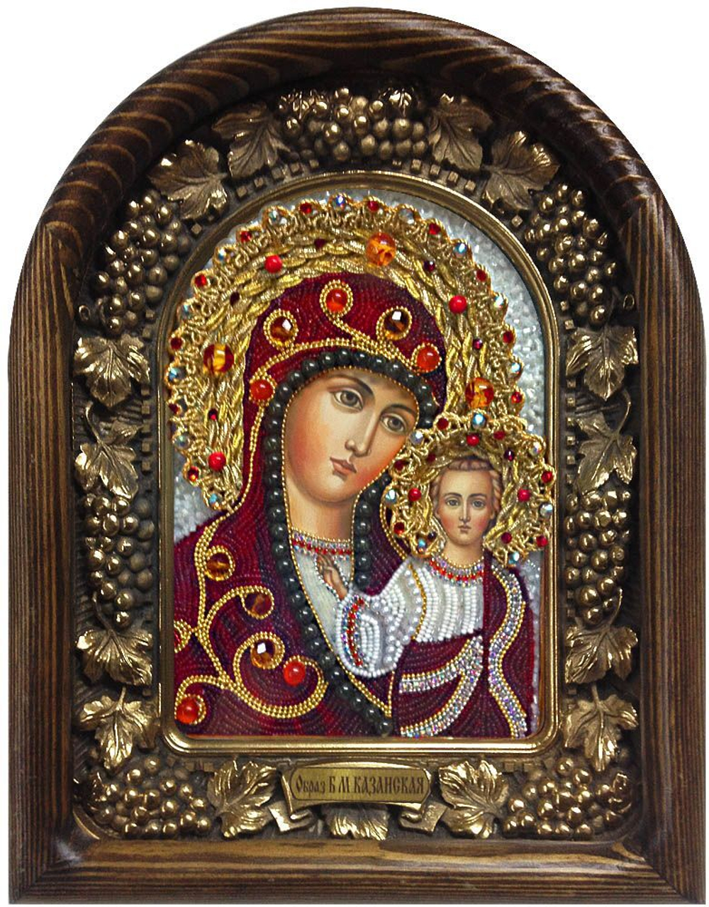 Икона Пресвятая Богородица Казанская бисер