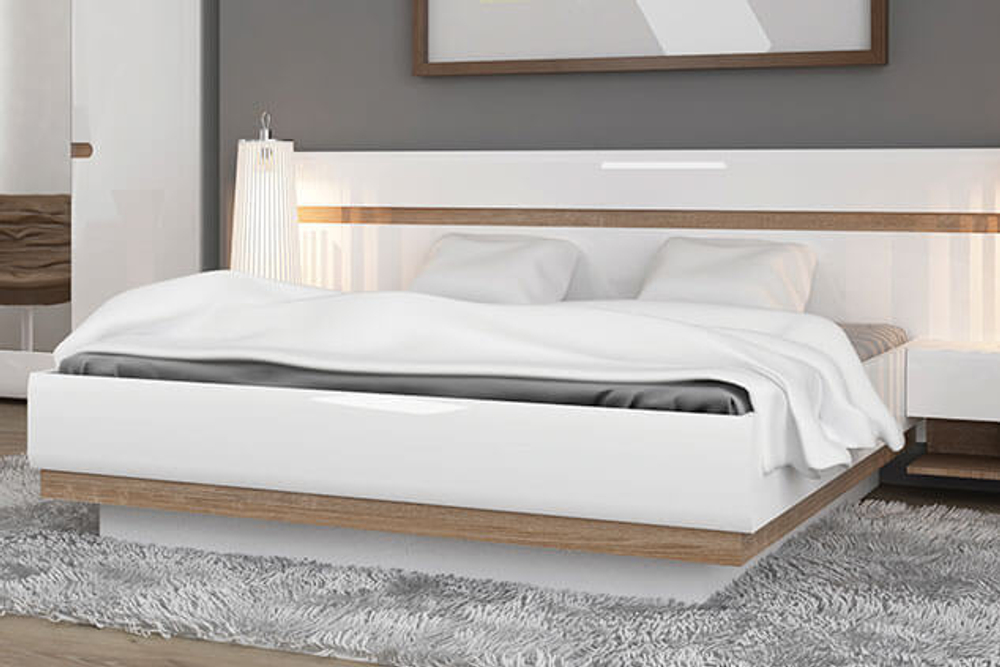 Двуспальная кровать 140x200 с подъемным механизмом