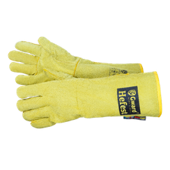 Краги Gward Hefest, из спилка, желтого цвета, усиленные, 40 см