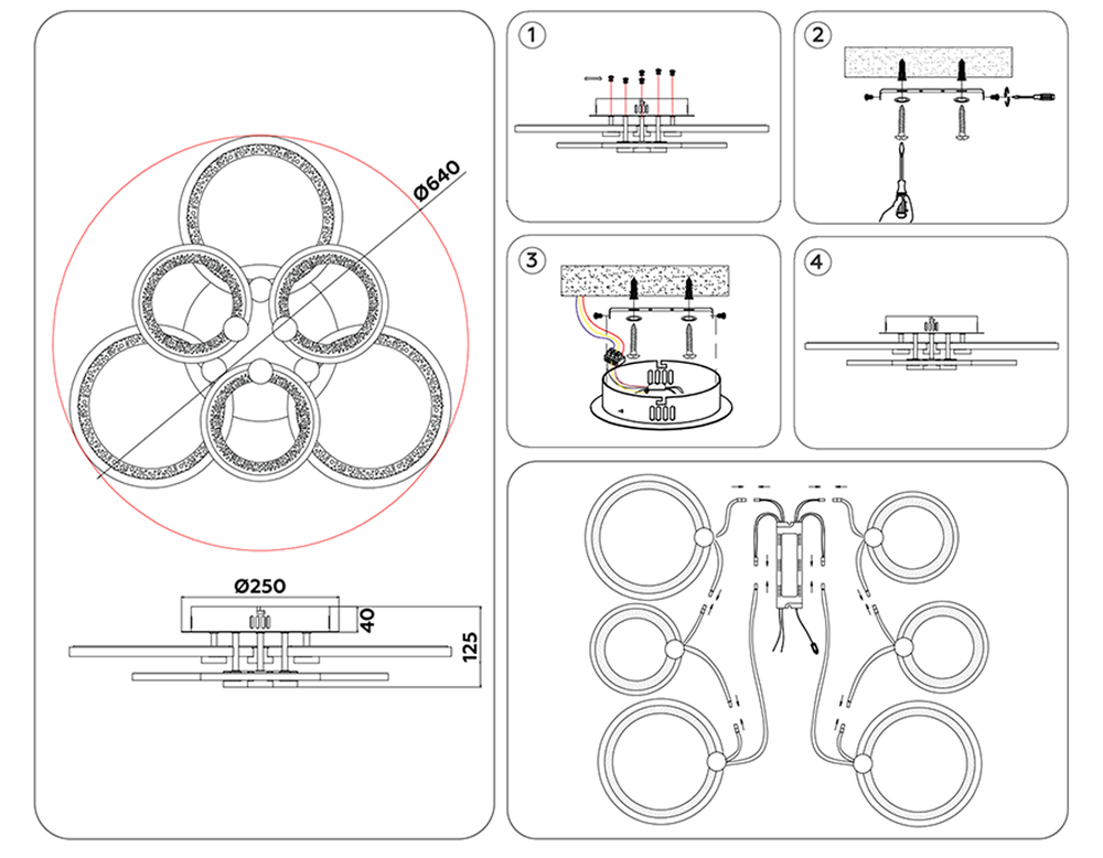 Ambrella Потолочный светодиодный светильник с пультом Original FA4092