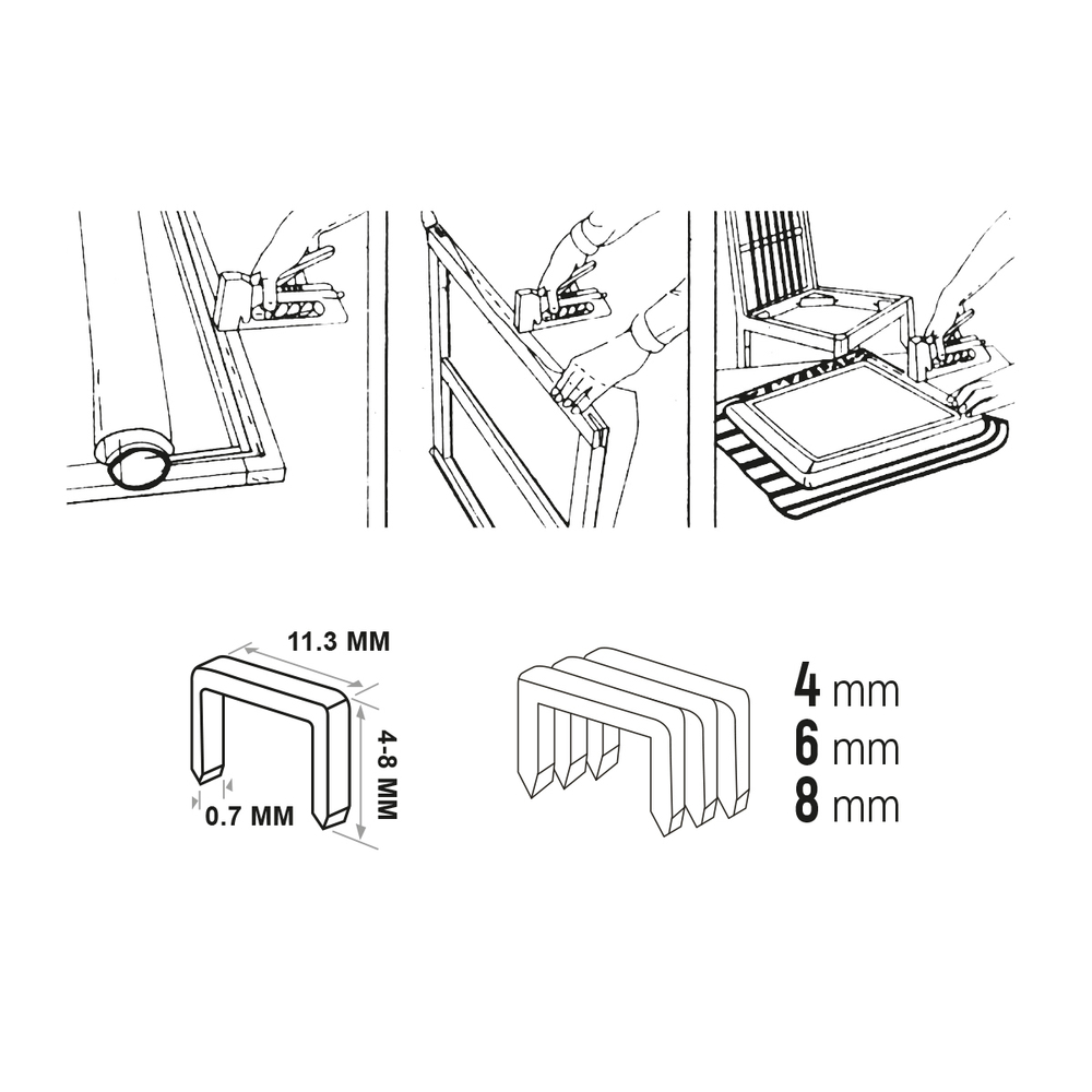 СТЕПЛЕР МЕТАЛЛИЧЕСКИЙ RODEX 4/6/8ММ KZM105/305 RHT1601110468