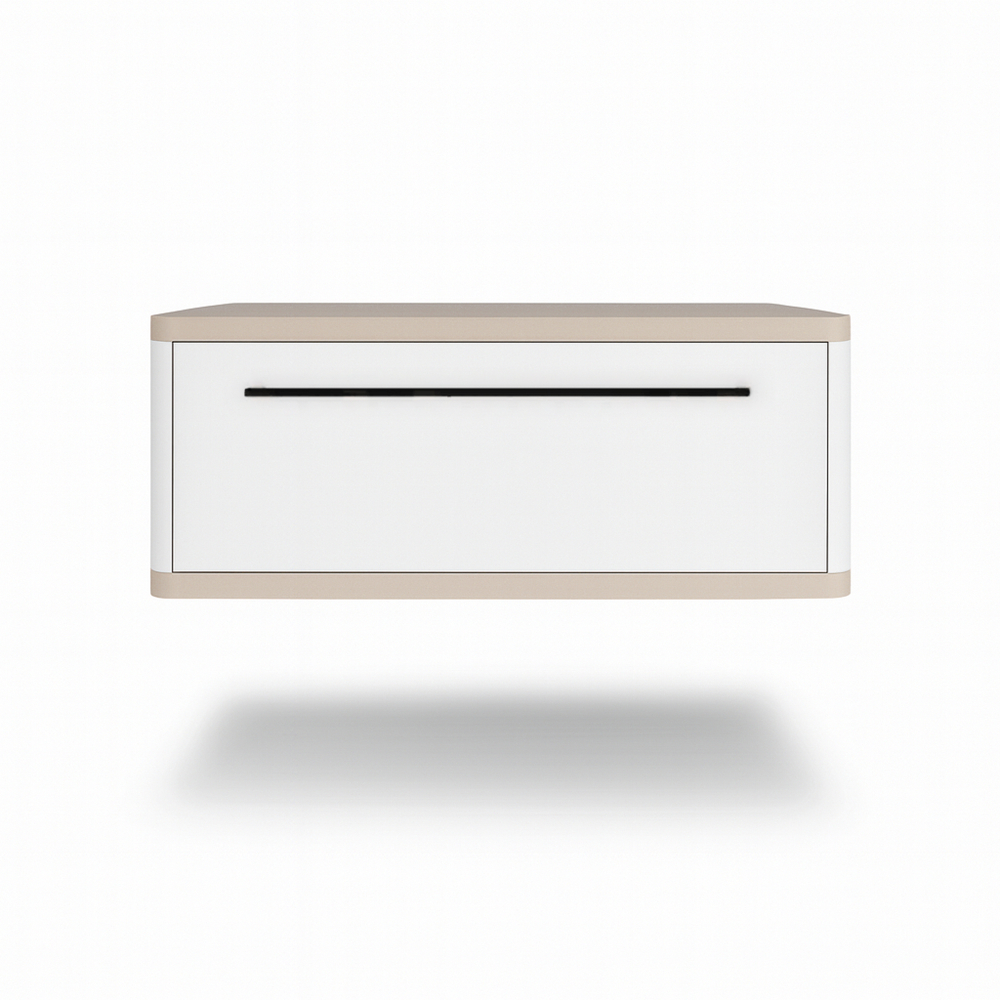 Тумба прикроватная подвесная ROYAL 5200 эко (Макиато-р.черная)