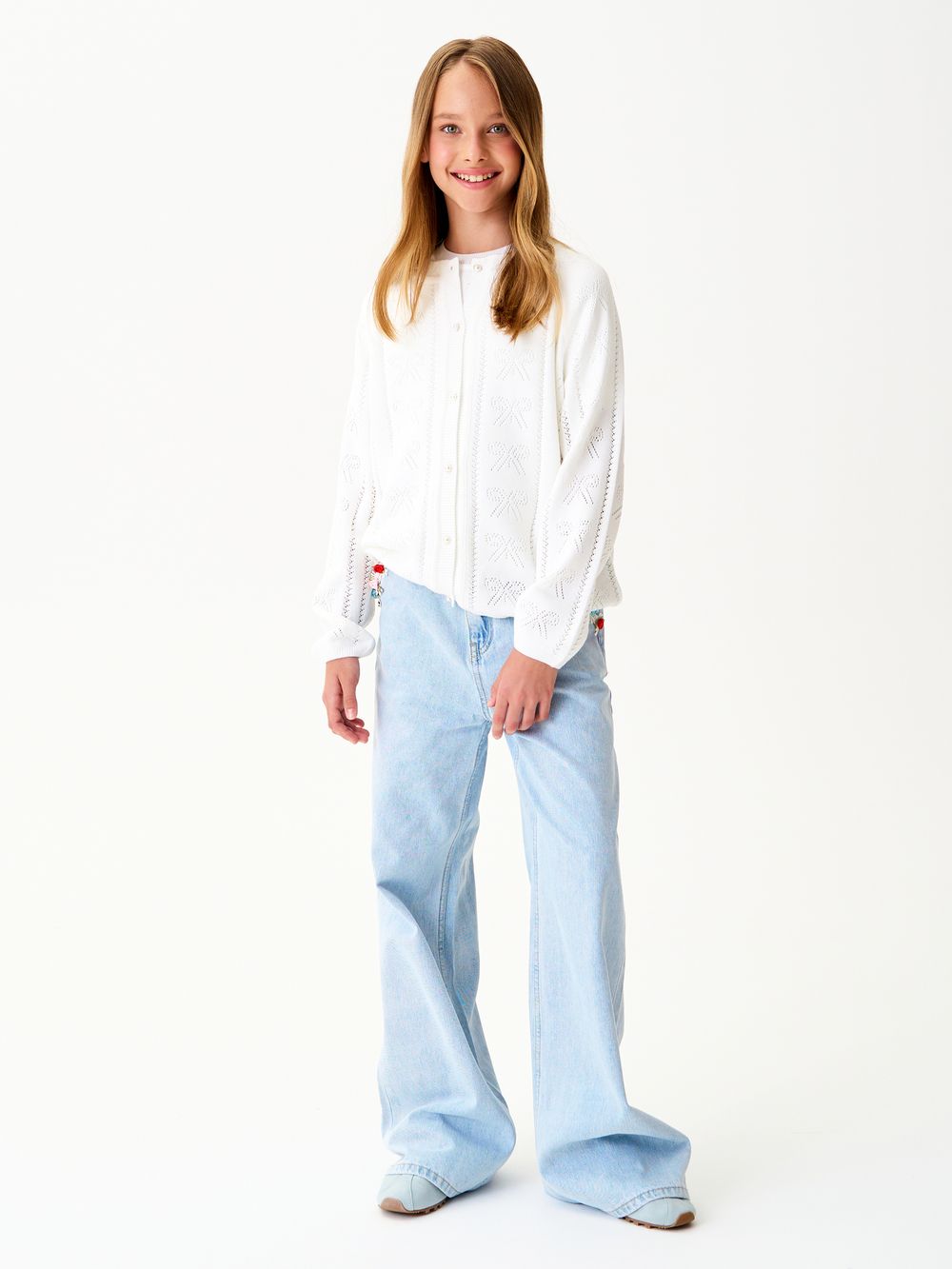 Кардиган для девочки AT1385 белый