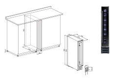 Винный шкаф монотемпературный Temptech WPQ15SCB