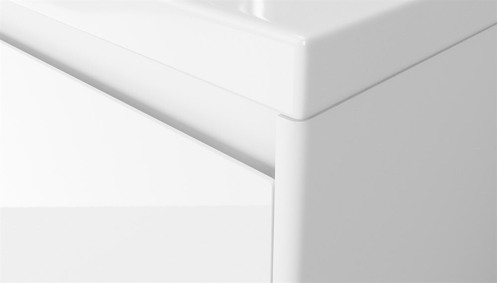 Тумба подвесная VELVEX Klaufs 50.2D-616.216 с раковиной Cersanit COMO 50