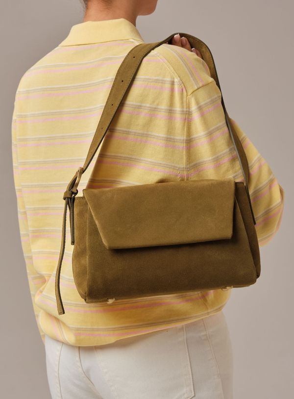 Замшевая сумка Nova DBR 31391 белый мох