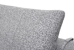 Диван трехместный Турин(Turin)(2 секции) с канапе и мех черно/серый Santo1606 255x163,5xx68см Garda Decor