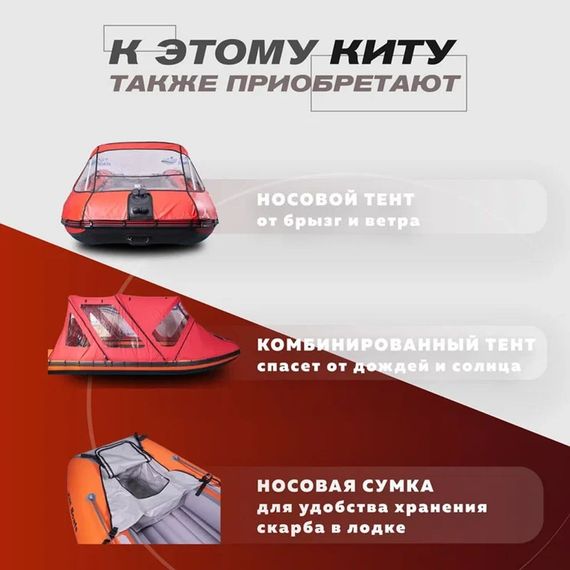 Лодка ПВХ KITT BOATS 370 НДНД с фальшбортом