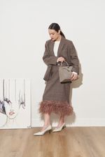 ПИДЖАК В КЛЕТКУ СЕРО-БЕЖЕВЫЙ|ОРАНЖЕВЫЙ