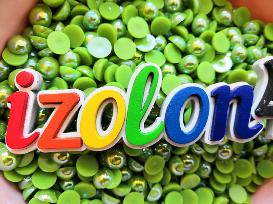 Полубусины РАДУЖНЫЕ (салатовые) - 15 грамм