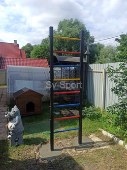 Монтаж уличной шведской стенки Sv Sport (2 вертикальных столба)