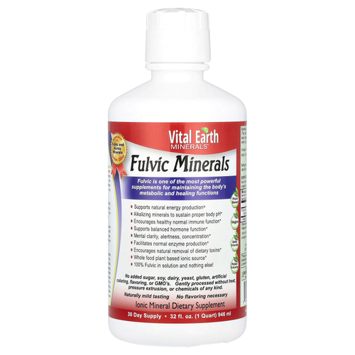 Vital Earth Minerals, Fulvic Minerals, 946 мл (32 жидк. унции)