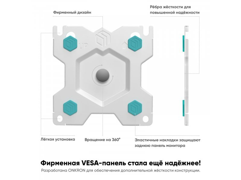 Настольный кронштейн Onkron G200 белый