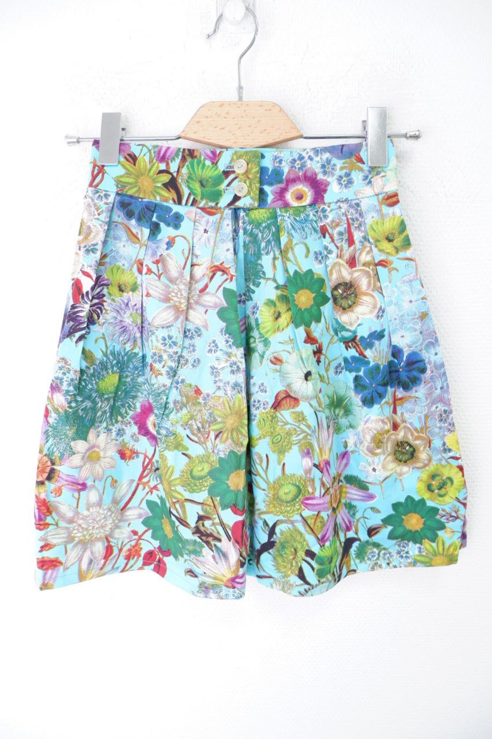 Юбка яркая с цветочным принтом 42 размер