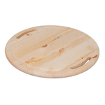 Доска разделочная деревянная, Лауро, набор на подставке 3 шт, круглые, массив сосны, Dipriz