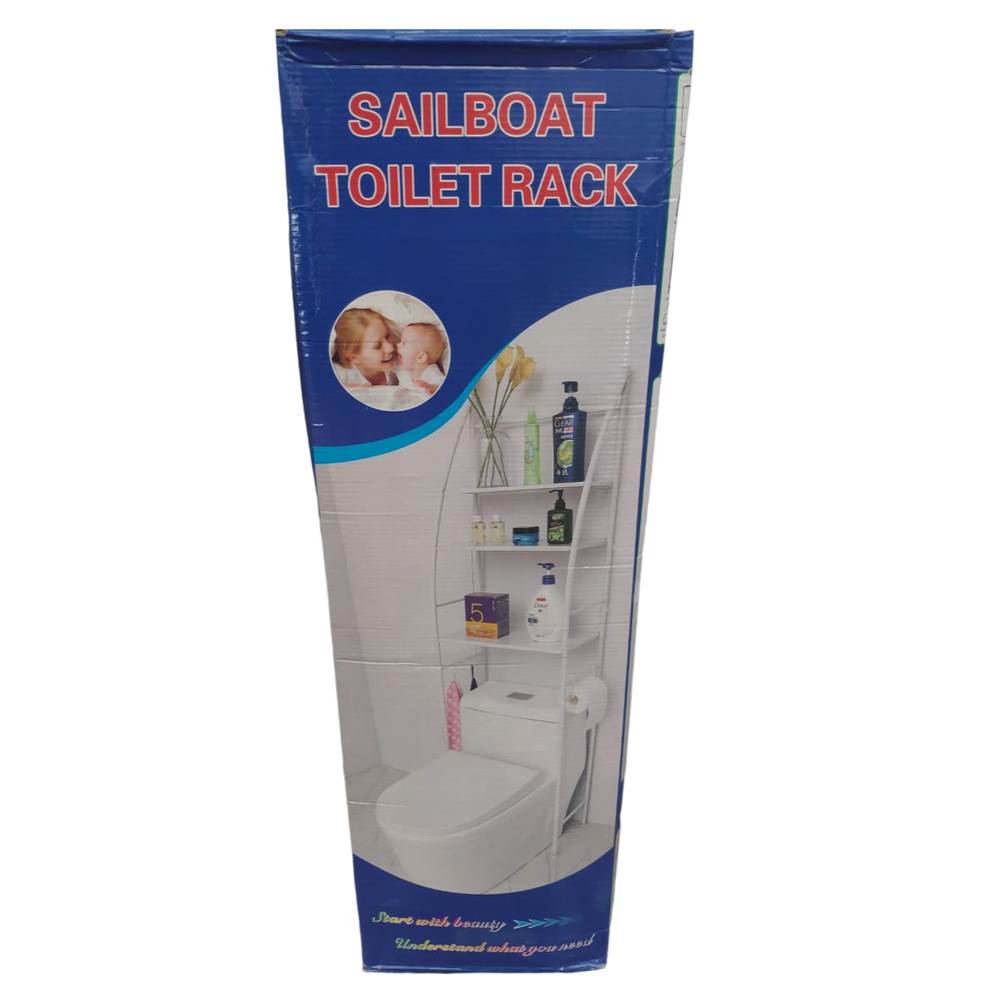 Стеллаж, этажерка, напольная полка над стиральной машиной и унитазом "Sailboat Washing machine rack / Toilet rack"