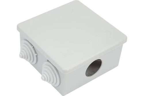 Распаячная коробка ОП 80х80х40мм, крышка, IP44, 6 вх. инд. штрихкод TDM