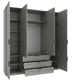 Шкаф для одежды Нордик, шкаф, серый