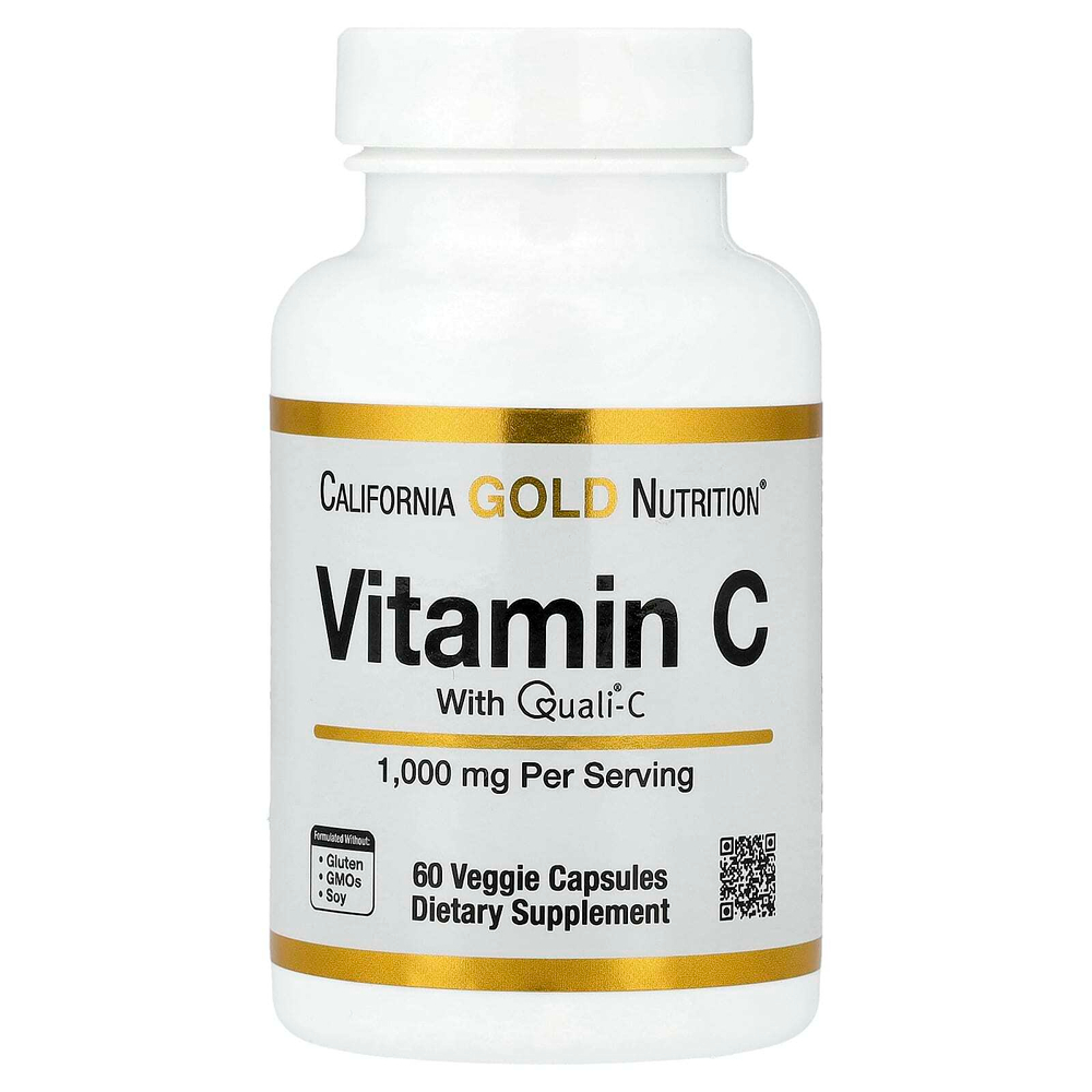 California Gold Nutrition, Quali®-C, витамин C, 1000 мг, 60 растительных капсул