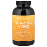Viva Naturals, Витамин C + цинк, 250 растительных капсул