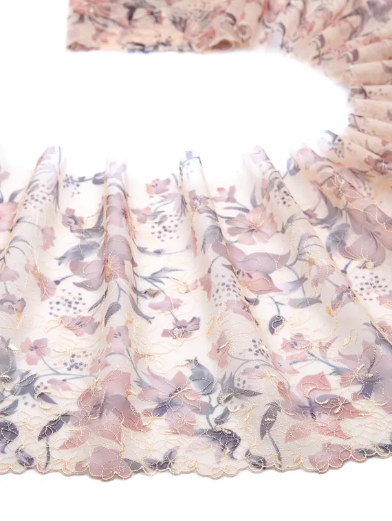 05-143 ОПТ Вышивка на неэл. сетке 22 см, телесный