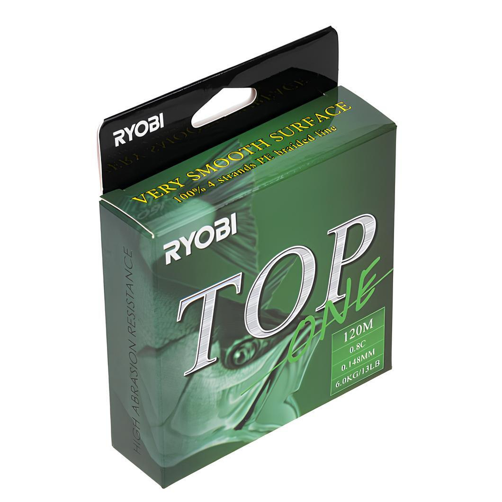 Шнур TOP PE4X-120M 0.8/d-0.148mm Dark green Ryobi