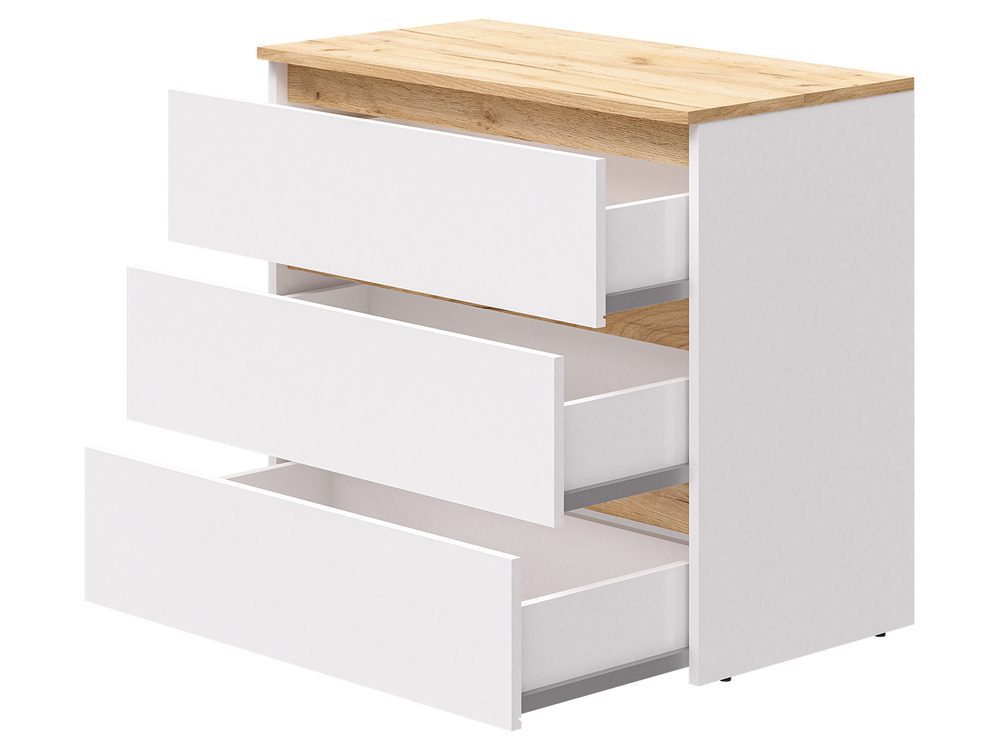 Комод-25 Белый/Кр.золотой