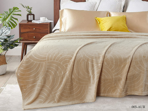 Плед CL HOME "Aura" велсофт евро 200*220 в атласной ленте