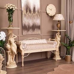 Банкетка Флоренция Премиум Айвори Каледония Даймонд Бисскоти Айвори