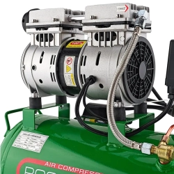 Компрессор поршневой безмасляный с прямым приводом ( 0.75кВт, 8 бар,ресивер 24л, 105л/м, 1380 об/мин, 220В, медная обмотка электродвигателя) RockForce##Rock FORCE RF-20/24I