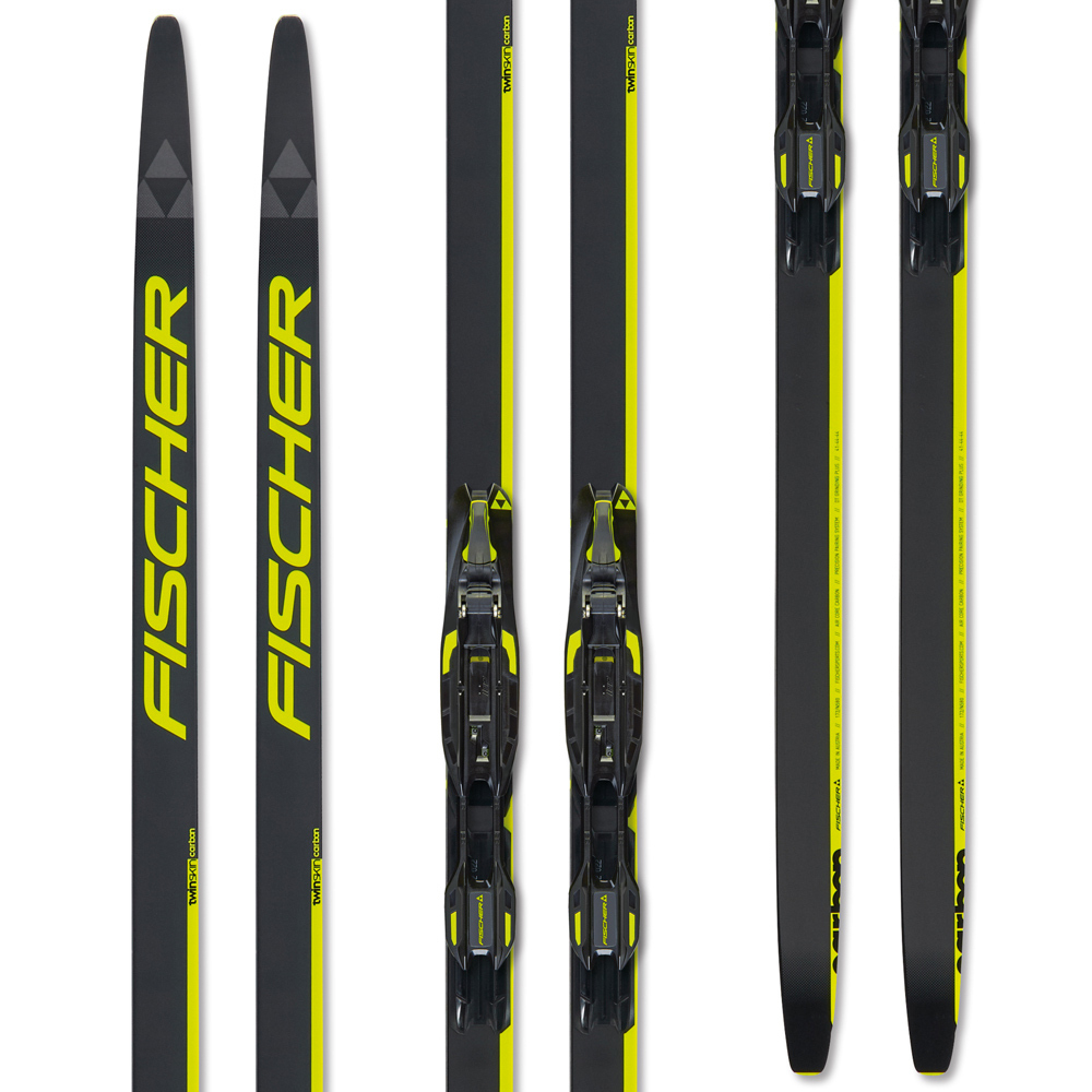 Лыжи FISCHER TWIN SKIN CARBON JR IFP N58022, классические