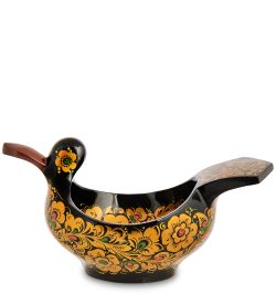 Народные промыслы ХЛ-023/1 Ковш-утка 150*150*300 (Хохлома)