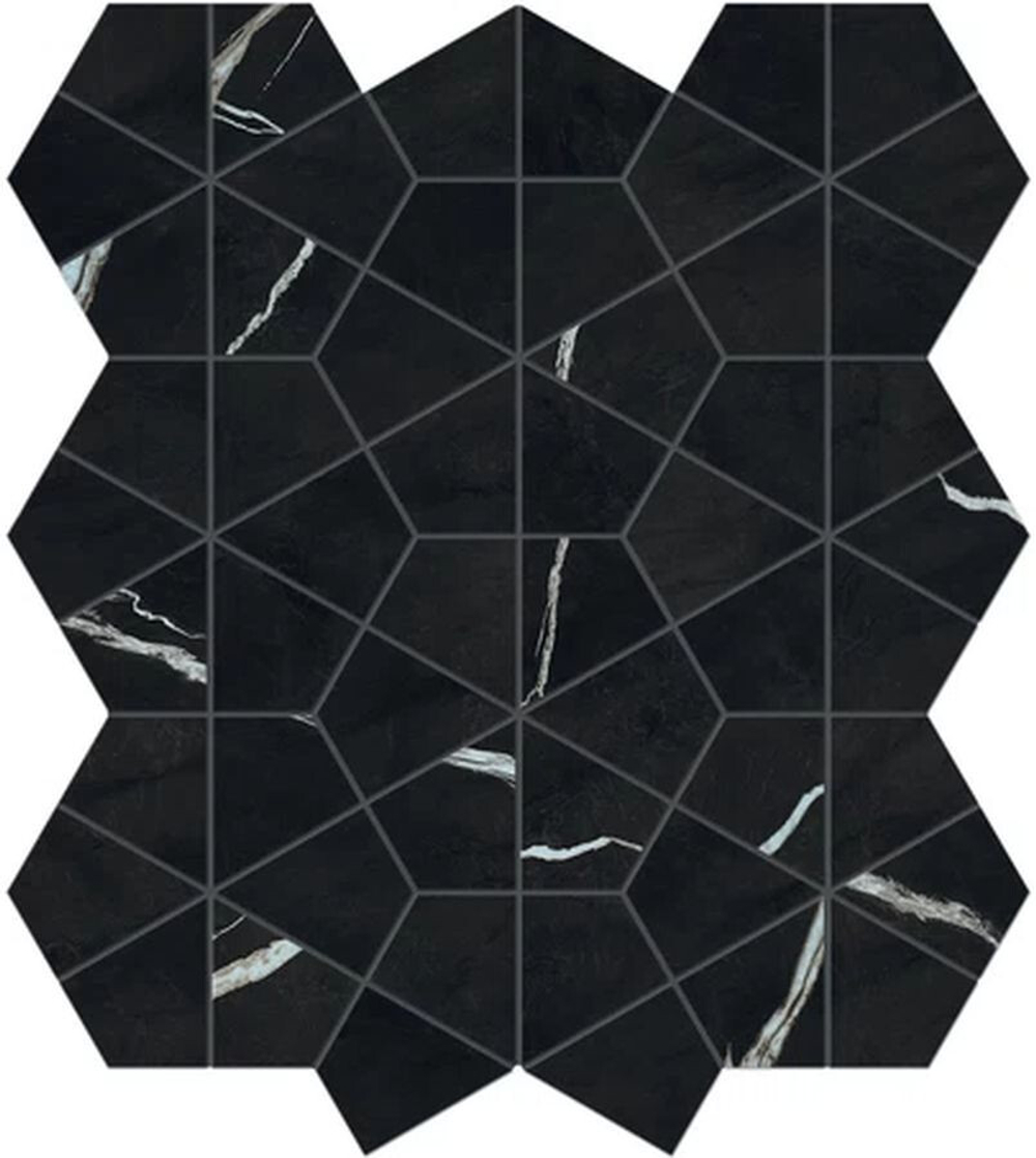 Мозаика/Керамогранит ATLAS CONCORDE MARVEL MERAVIGLIA Black Origin Hexagon Lappato 40,3x46,6